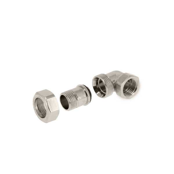 Сгон угловой (американка) 1/2" ВН General Fittings (никель) 2700I4N040400A
