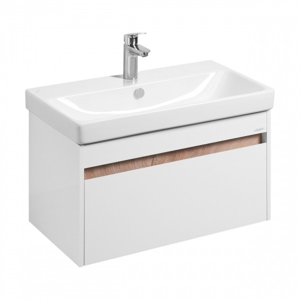 Тумба подвесная Aquaton Марти 768x427x412 белый, дуб эндгрейн (1.A283.2.01M.Y01.0)
