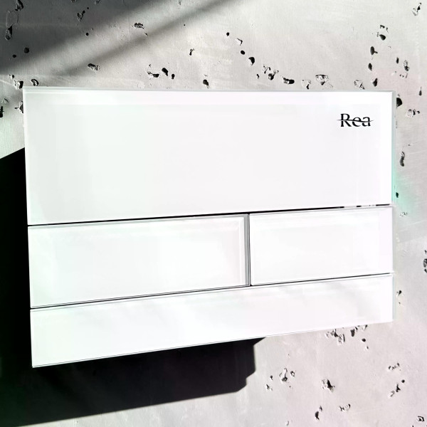Инсталляция для подвесного унитаза Rea с клавишей White glass (KPL-E0052)
