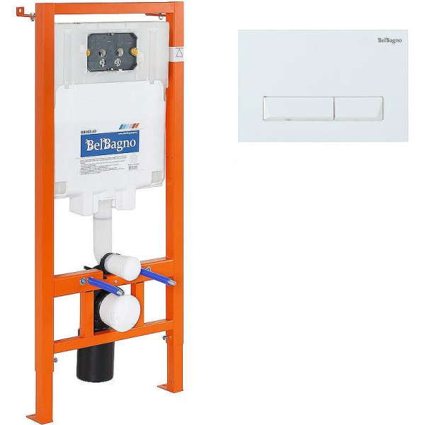 Инсталляция для унитаза с клавишей BelBagno белый (BB002-80/BB009-MR-BIANCO) Инсталляция для унитаза с клавишей BelBagno белый (BB002-80/BB009-MR-BIANCO)
