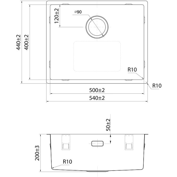 Мойка для кухни врезная Iddis Prime 54x44 нержавеющая сталь сатин (PRI54S0i77)