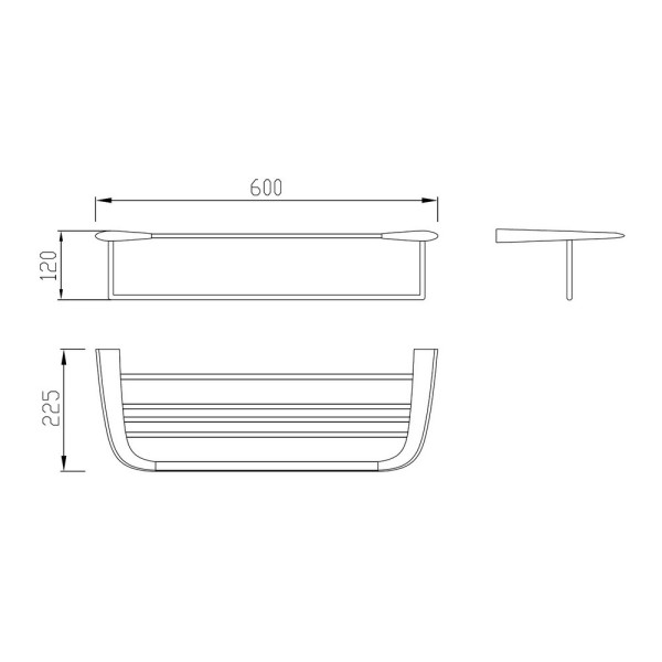 Полка для полотенец Abber Nord никель (AA1554NG) Полка для полотенец Abber Nord никель (AA1554NG)