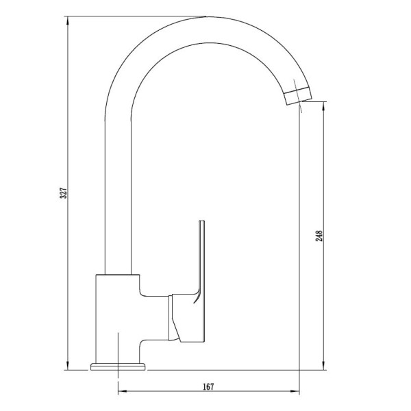 Смеситель для кухни Voda Raft хром (RF519)