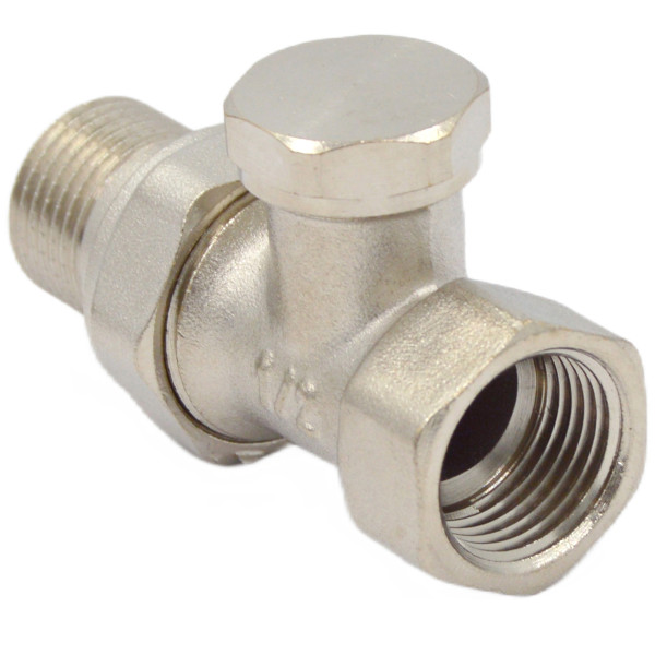Клапан настроечный прямой 1/2" Okseler (никель) (oks00382) Клапан настроечный прямой 1/2" Okseler (никель) (oks00382)