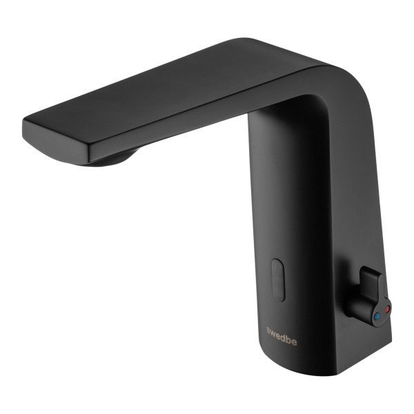 Смеситель для раковины Swedbe Europe 6020B сенсор с ручной регулировкой темп. воды черный (6020B)