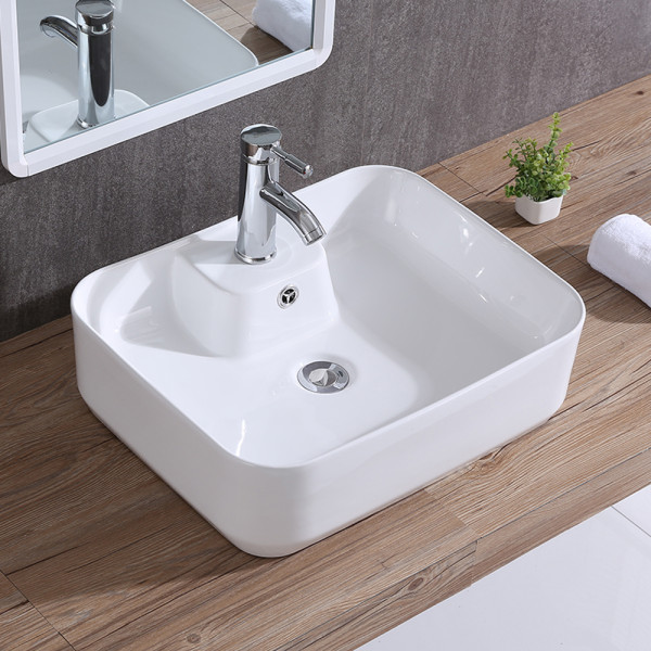 Раковина накладная Wesnaart Kubus 52х42 белая (3011-KUB13)