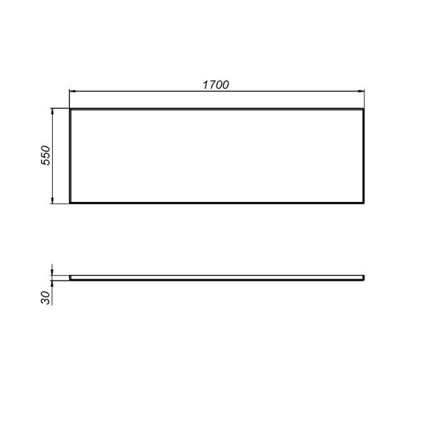 Экран фронтальный AM.PM Gem А0 170х70 (W90A-170-070W-P)