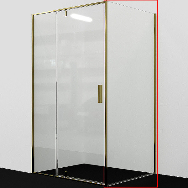 Душевая стенка WasserKRAFT Aisch 55P 100х200 стекло прозрачное, профиль золотой (55P10-RP100) Душевая стенка WasserKRAFT Aisch 55P 100х200 стекло прозрачное, профиль золотой (55P10-RP100)