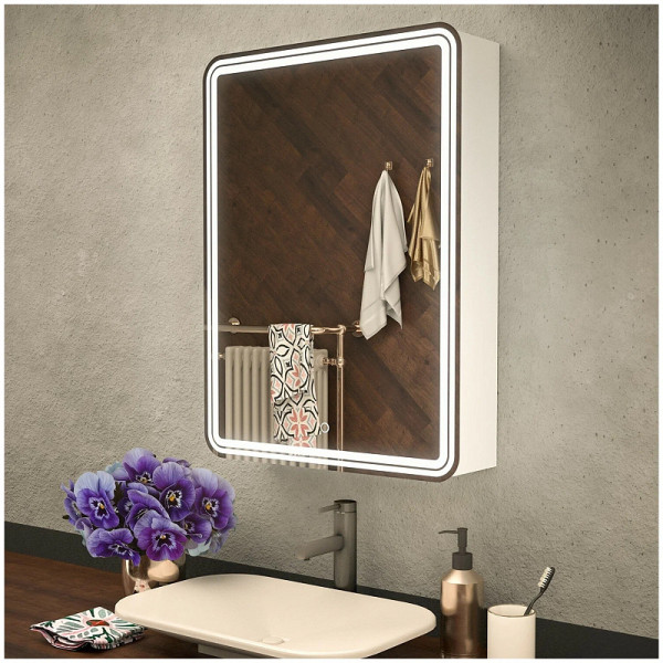 Зеркало-шкаф Azario Adriana 1П 60x80 с подсветкой (CS00069512) Зеркало-шкаф Azario Adriana 1П 60x80 с подсветкой (CS00069512)