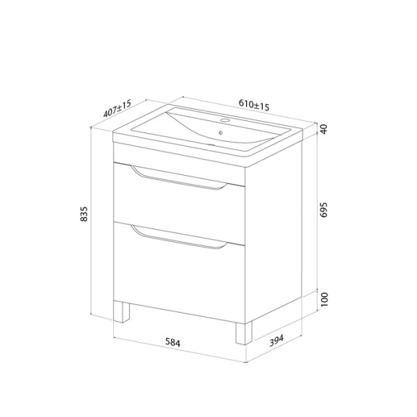Тумба напольная Iddis Ray 60 см белый подходит умыв. 4076000i28 (RAY60WFi95) Тумба напольная Iddis Ray 60 см белый подходит умыв. 4076000i28 (RAY60WFi95)