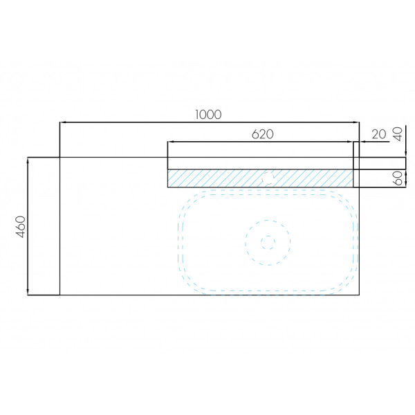 Тумба подвесная Aquaton Мишель 1000x450x504 дуб эндгрейн, белый (1.A244.1.01M.IX4.0)