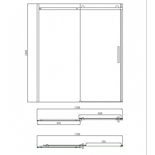 Душевая дверь BandHours Queen 170 170х195 стекло прозрачное, профиль полированный хром Душевая дверь BandHours Queen 170 170х195 стекло прозрачное, профиль полированный хром