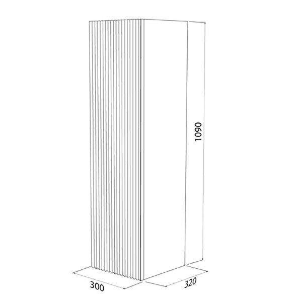 Пенал подвесной Iddis Bild 30x32x109 темно-серый (BIL30G0i97)