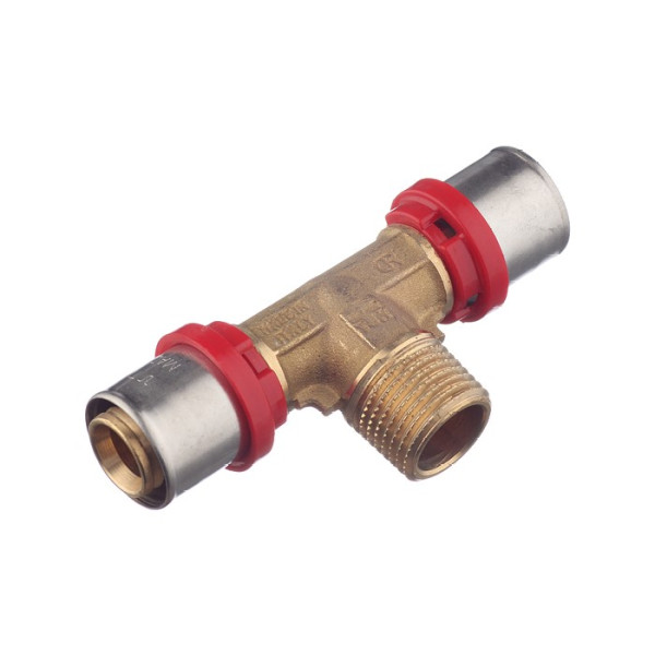 Тройник Tiemme 20х1/2"Нх20 латунь (пресс) (1650092 / 1658G200420CZ) Тройник Tiemme 20х1/2"Нх20 латунь (пресс) (1650092 / 1658G200420CZ)