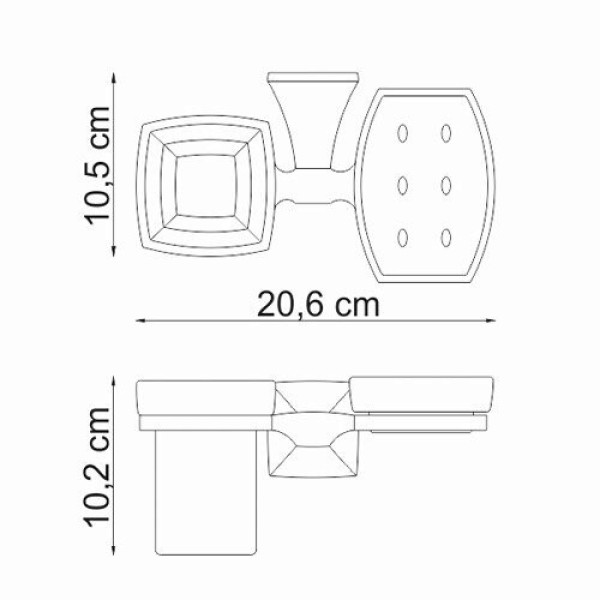 Держатель стакана и мыльницы WasserKraft Wern хром (K-2526)