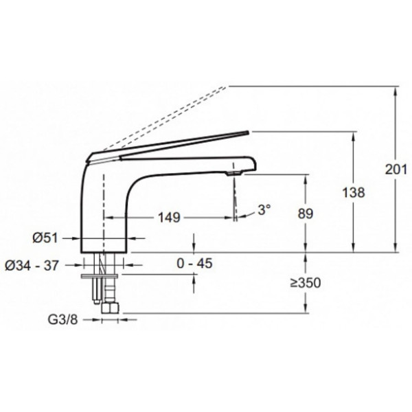 Смеситель для раковины Jacob Delafon никель (E97345-BN) Смеситель для раковины Jacob Delafon никель (E97345-BN)