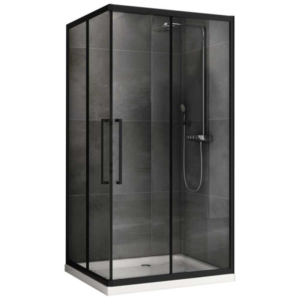 Душевой уголок Abber Schwarzer Diamant 80x120 стекло прозрачное, профиль черный (AG02128BH) Душевой уголок Abber Schwarzer Diamant 80x120 стекло прозрачное, профиль черный (AG02128BH)