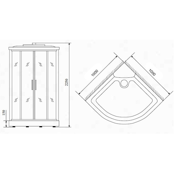 Душевая кабина с гидромассажем Timo T-7701 100x100x225 стекло прозрачное, профиль хром (T-7701) Душевая кабина с гидромассажем Timo T-7701 100x100x225 стекло прозрачное, профиль хром (T-7701)