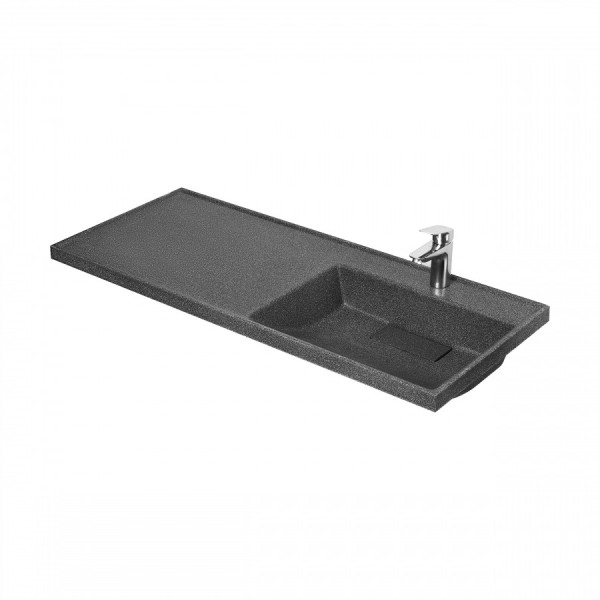 Раковина над стиральной машиной Aquaton Лондри 120x50x16,2 R черный (1.A722.4.3KL.H21.R)