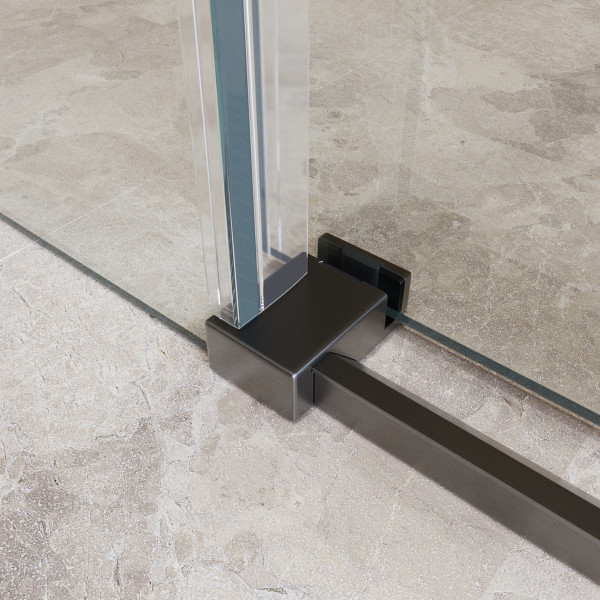 Душевая дверь BelBagno Soft Close-2 150x200 стекло прозрачное, профиль оружейная сталь матовая (SOFT_CLOSE-2-BF-1-150-C-GM)
