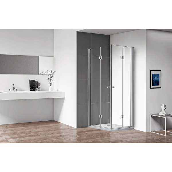 Душевой уголок Cezares Eco 80x100x195 стекло прозрачное, профиль хром (ECO-O-ASH-2-80/100-C-Cr) Душевой уголок Cezares Eco 80x100x195 стекло прозрачное, профиль хром (ECO-O-ASH-2-80/100-C-Cr)