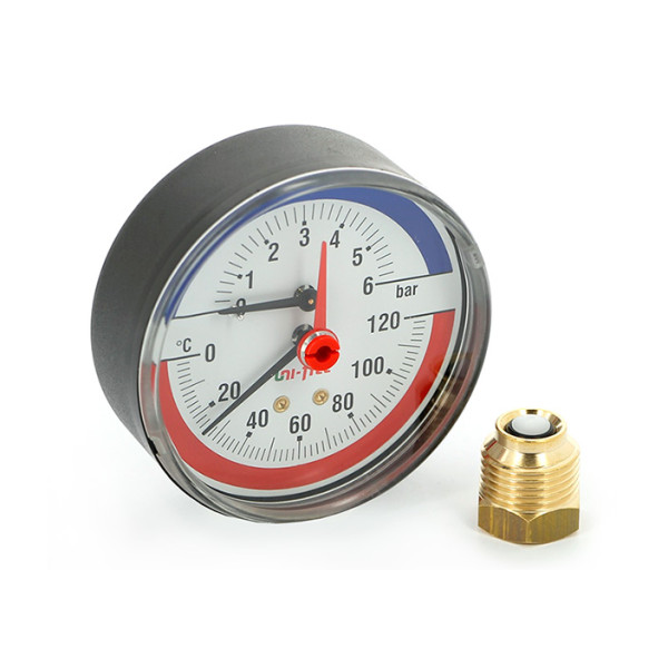 Термоманометр 1/2" 0-120°C 10 бар 80 мм Uni-Fitt (аксиальный) (310D3442) Термоманометр 1/2" 0-120°C 10 бар 80 мм Uni-Fitt (аксиальный) (310D3442)