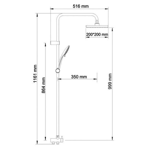 Душевой гарнитур WasserKRAFT (A017)