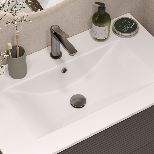 Донный клапан Iddis Slide графит матовый (SLIGM1Wi88)