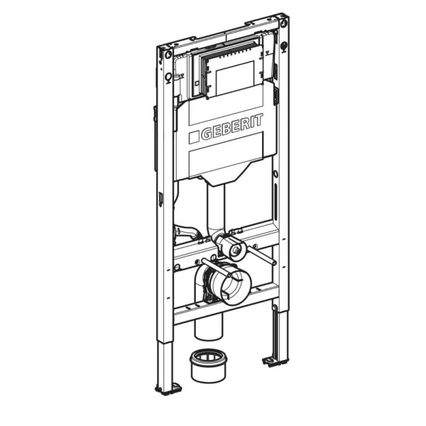 Инсталляция для подвесного унитаза Geberit Duofix 112 см со смывным бачком скрытого монтажа Sigma 12 см (111.950.00.6)