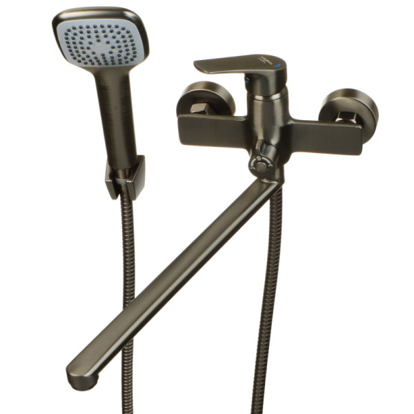 Смеситель для ванны и душа Melodia della vita Waltz оружейная сталь (MDV30141gn)