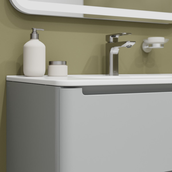 Тумба с умывальником подвесная Iddis Edifice 80x47 светло-серый (EDI80L0i95K) Тумба с умывальником подвесная Iddis Edifice 80x47 светло-серый (EDI80L0i95K)