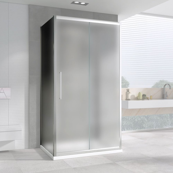 Душевое ограждение Abber Diamant 80x195 стекло матовое, профиль хром (S80M) Душевое ограждение Abber Diamant 80x195 стекло матовое, профиль хром (S80M)