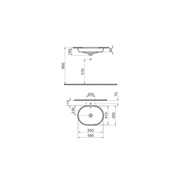 Раковина накладная Vitra Metropole (5942B003-0012)