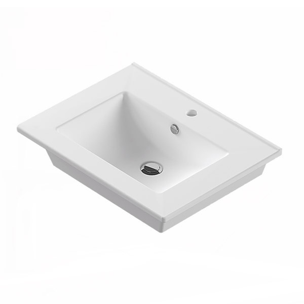 Тумба напольная Comforty Лиссабон 610x855x465 дуб темный матовый с раковиной (00-00001465)