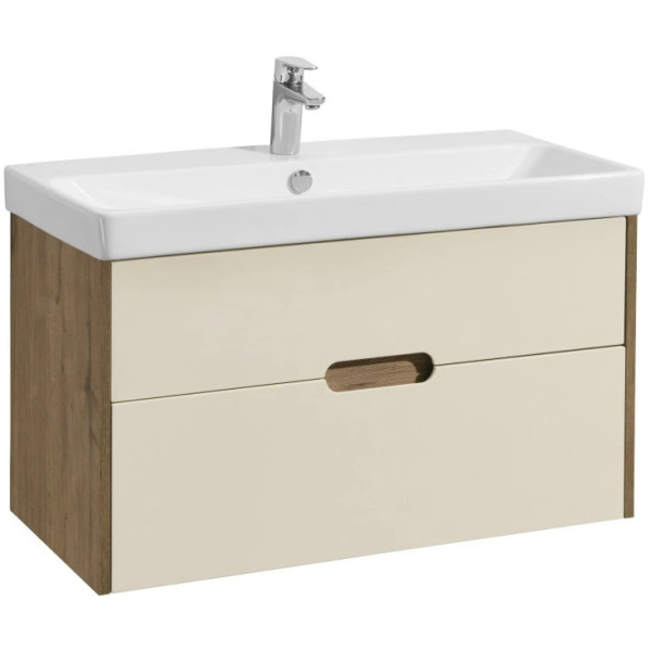 Тумба-умывальник Aquaton Оливия 90 Дуб веллингтон/1WH501629 Раковина Адриана 90 (1A2544K0OLVG0)