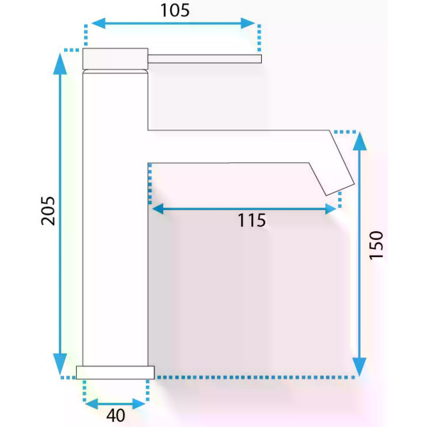 Смеситель для раковины Rea Foss Никель (REA-B5315) Смеситель для раковины Rea Foss Никель (REA-B5315)