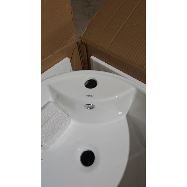 Раковина напольная Abber Bequem 46x46x87 белая (AC2132)