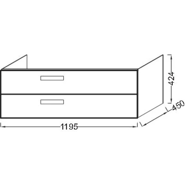 Тумба подвесная Jacob Delafon Rythmik 119,5 белый глянец (EB1305-G1C)