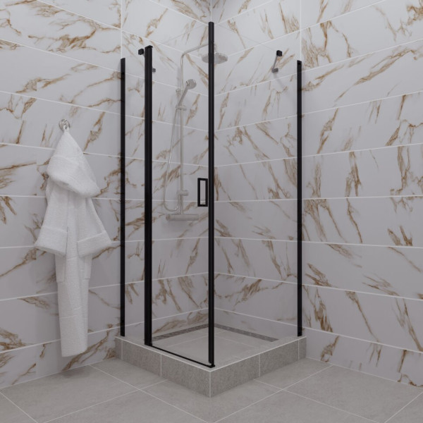 Душевой уголок Triton Йота 90x90 стекло прозрачное, профиль черный (DK282) Душевой уголок Triton Йота 90x90 стекло прозрачное, профиль черный (DK282)