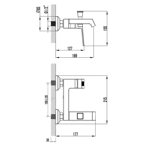 Смеситель для ванны и душа Azario Exquisite с душевым комплектом хром (AZ-VSN238340C)