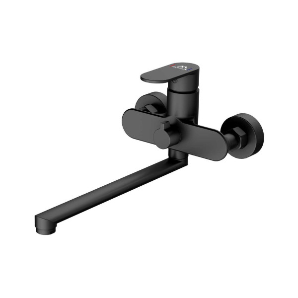 Смеситель для ванны и душа Fashun с душевым комплектом чёрный (A2285-7) Смеситель для ванны и душа Fashun с душевым комплектом чёрный (A2285-7)