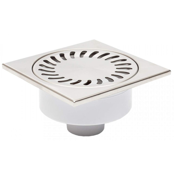 Трап MCH для пола с нижним сливом DN50/55 решетка нерж. сталь 150x150 нептун Трап MCH для пола с нижним сливом DN50/55 решетка нерж. сталь 150x150 нептун