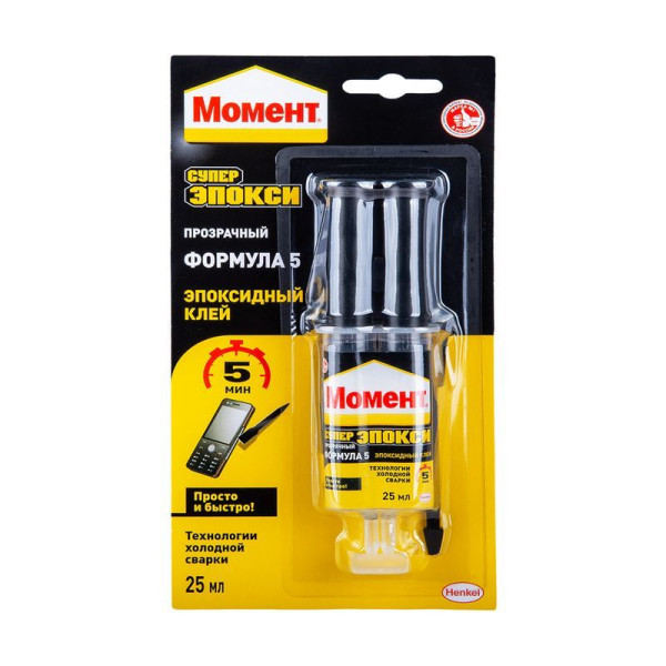 Клей эпоксидный Момент Супер Эпокси Формула 5 Прозрачный 25 мл. (шприц) (2367075) Клей эпоксидный Момент Супер Эпокси Формула 5 Прозрачный 25 мл. (шприц) (2367075)