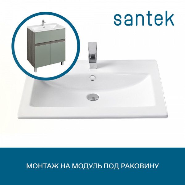 Раковина мебельная Santek Элина 750x470x172 белая (1WH501619) Раковина мебельная Santek Элина 750x470x172 белая (1WH501619)