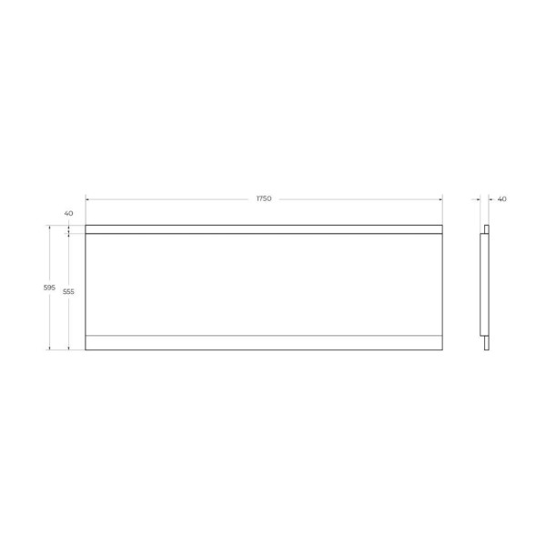 Экран фронтальный Cezares Eco 175x59,5x4 белый (ECO-175-SCR-W37)