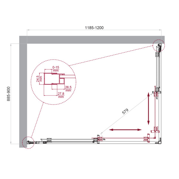 Душевой уголок BelBagno Luce 120x90x195 стекло прозрачное, профиль хром (LUCE-AH-2-120/90-C-Cr) Душевой уголок BelBagno Luce 120x90x195 стекло прозрачное, профиль хром (LUCE-AH-2-120/90-C-Cr)