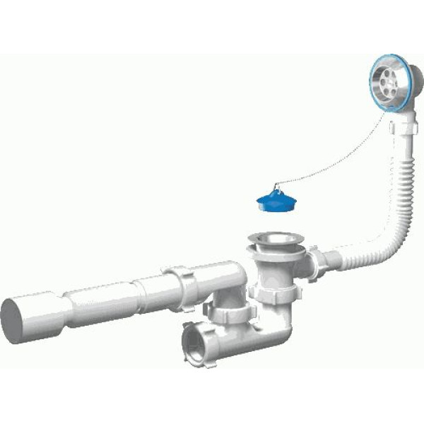 Обвязка для ванны АНИ регулируемая с выпуском 1 1/2"*40, с гибкой трубой 40/50 мм. АНИ пласт (E255) Обвязка для ванны АНИ регулируемая с выпуском 1 1/2"*40, с гибкой трубой 40/50 мм. АНИ пласт (E255)