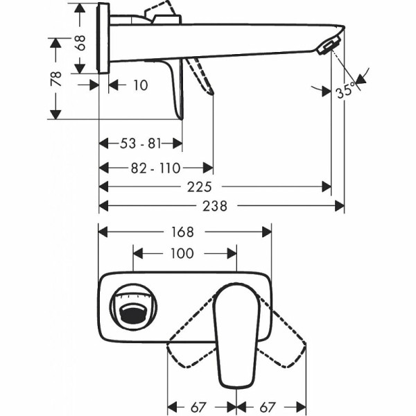 Смеситель для раковины Hansgrohe Talis E хром (71734000)