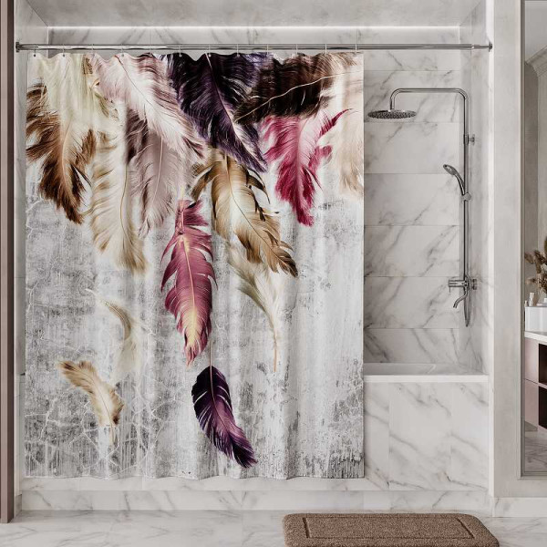 Душевая шторка для ванны Wasser Kraft Rossel 180x200 (SC-57103) Душевая шторка для ванны Wasser Kraft Rossel 180x200 (SC-57103)