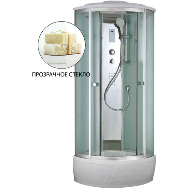 Душевая кабина с гидромассажем Timo T-8880C 80x80x220 стекло прозрачное, профиль хром (T-8880C) Душевая кабина с гидромассажем Timo T-8880C 80x80x220 стекло прозрачное, профиль хром (T-8880C)